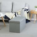 Miniatyrbillede 4 af 7: Sædebryst - sofa - med opbevaringsplads - 80 l - sædeboks med foldelåg - lysegrå