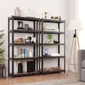 Miniatyrbillede 3 af 7: Skab - Opbevaringsstativ - 5 hylder - 150 x 75 x 30 cm - Op til 400 kg belastningskapacitet - Justerbare hylder - Industriel stil - Sort