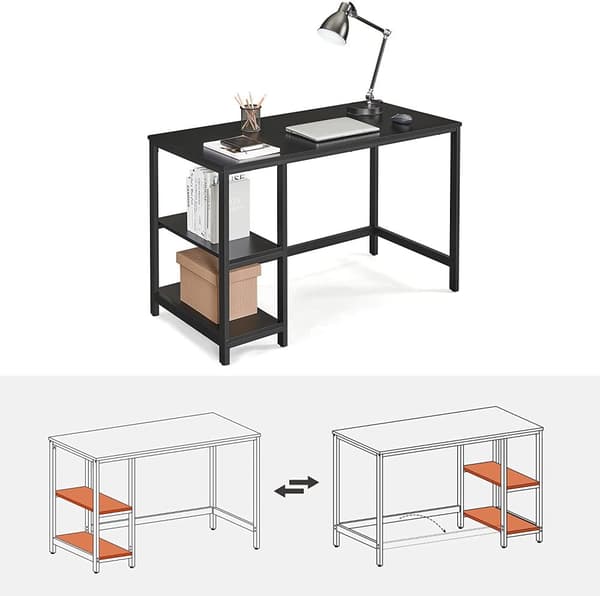 Pöytä - tietokonepöytä - PC -pöytä - Pöytäpöytä - Office Office - Musta