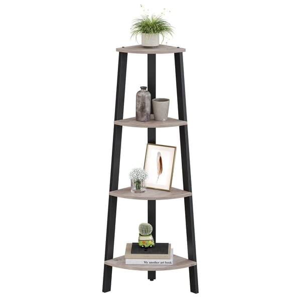Corner Board - Corner Cabinet - Bogreol - Ladder Board - med 4 - med stål