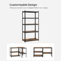 Pikkukuva 4 / 9: Säilytyskaappi - Standing Rack - säilytyskaappi - säilytyslevy - keittiön kaappi - kirjahylly - Vintage Brown / Black