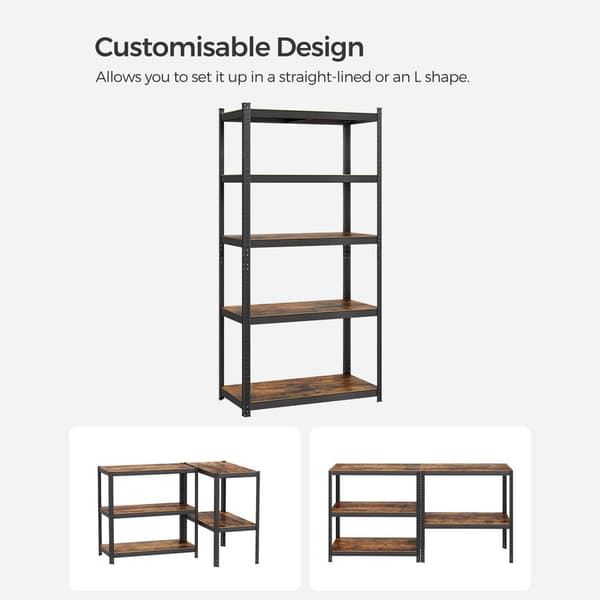Säilytyskaappi - Standing Rack - säilytyskaappi - säilytyslevy - keittiön kaappi - kirjahylly - Vintage Brown / Black