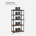 Pikkukuva 5 / 9: Säilytyskaappi - Standing Rack - säilytyskaappi - säilytyslevy - keittiön kaappi - kirjahylly - Vintage Brown / Black
