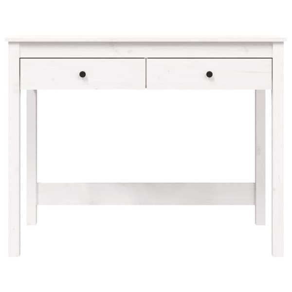 vidaXL Skrivbord med lådor vit 100x50x78 cm massiv furu