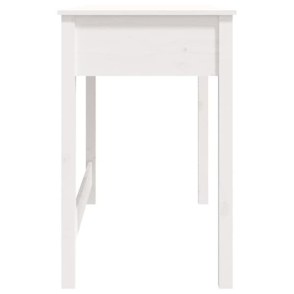 vidaXL Skrivbord med lådor vit 100x50x78 cm massiv furu