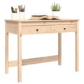 Miniatyrbilde 4 av 11: vidaXL Skrivebord med skuffer 100x50x78 cm heltre furu