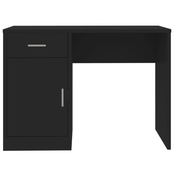 vidaXL Skrivebord skuff og skap svart 100x40x73 cm konstruert tre