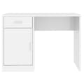Miniatyrbild 5 av 11: vidaXL Skrivbord lådor & skåp vit högglans 100x40x73cm konstruerat trä