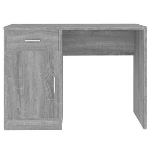 vidaXL Skrivbord lådor & skåp grå sonoma 100x40x73cm konstruerat trä