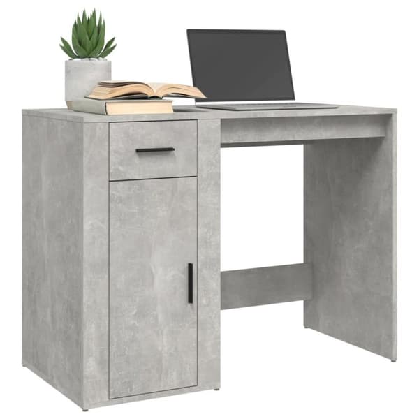 vidaXL Työpöytä betoninharmaa 100x49x75 cm tekninen puu