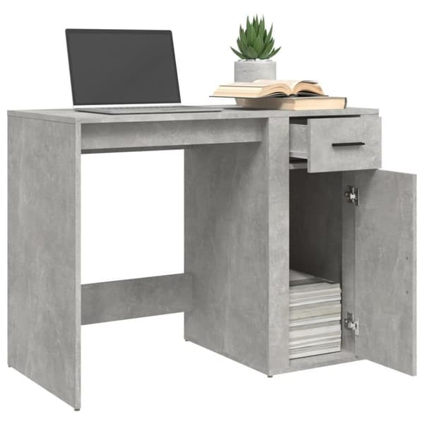vidaXL Työpöytä betoninharmaa 100x49x75 cm tekninen puu