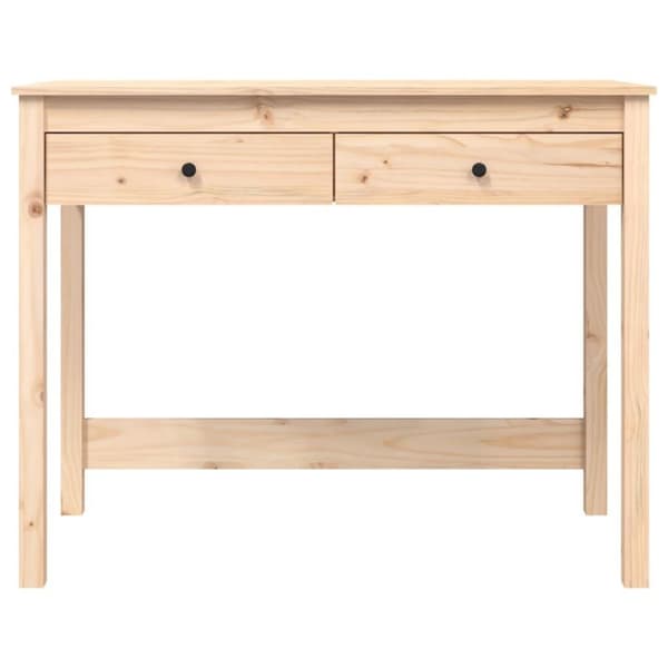 vidaXL Työpöytä laatikoilla 100x50x78 cm täysi mänty