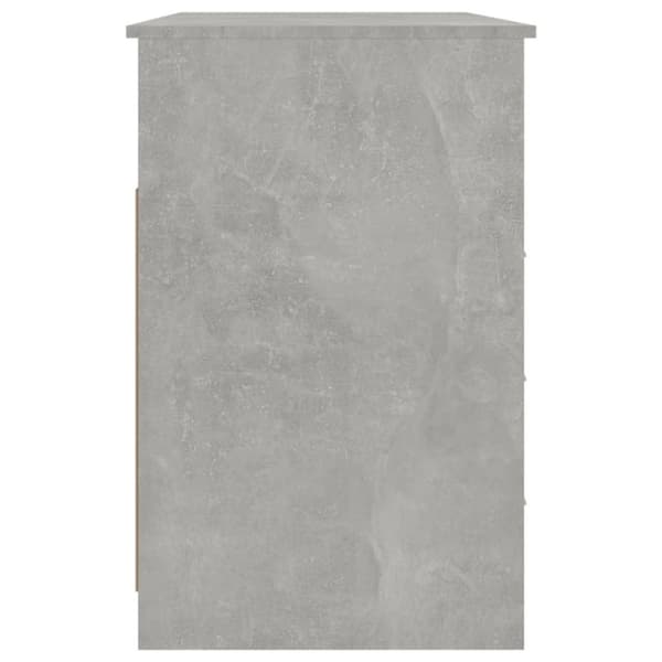 vidaXL skrivebord m. skuffer 102x50x76 cm konstrueret træ betongrå
