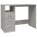 Miniatyrbillede 2 af 11: vidaXL skrivebord m. skuffer 102x50x76 cm konstrueret træ betongrå