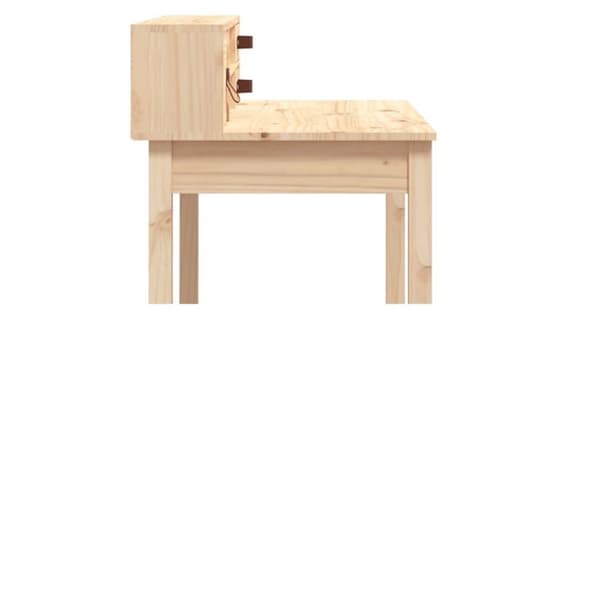 vidaXL skrivebord 110x50x93 cm massivt fyrretræ