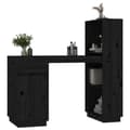 Miniatyrbild 4 av 11: vidaXL Skrivbord svart 110x53x117 cm massiv furu