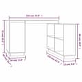 Miniatyrbild 11 av 11: vidaXL Skrivbord svart 110x50x75 cm massiv furu