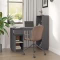 Miniatyrbild 3 av 11: vidaXL Skrivbord grå 110x53x117 cm massiv furu