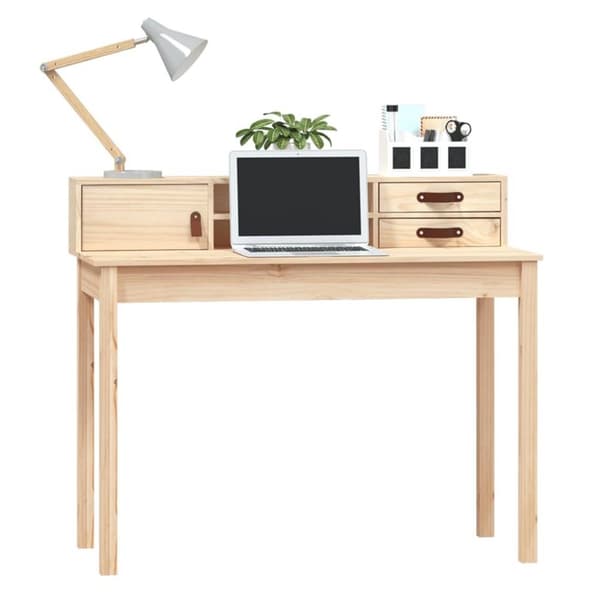 vidaXL Skrivebord 110x50x93 cm heltre furu