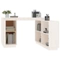 Miniatyrbild 5 av 11: vidaXL Skrivbord vit 110x50x75 cm massiv furu