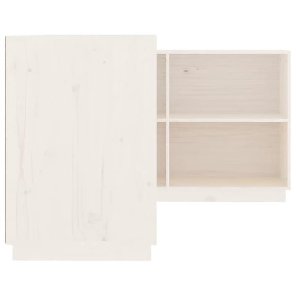 vidaXL Skrivbord vit 110x50x75 cm massiv furu
