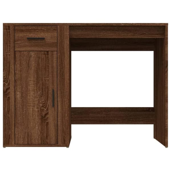 vidaXL Skrivebord brun eik 100x49x75 cm konstruert tre