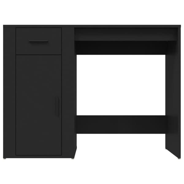 vidaXL Skrivbord svart 100x49x75 cm konstruerat trä