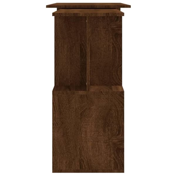 vidaXL Skrivebord hjørne brun eik 200x50x76 cm konstruert tre