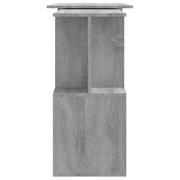 vidaXL Kulmatyöpöytä harmaa Sonoma 200x50x76 cm tekninen puu