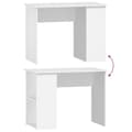 Miniatyrbilde 5 av 10: vidaXL Skrivebord hvit 100x55x75 cm konstruert tre