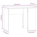 Miniatyrbilde 7 av 10: vidaXL Skrivebord hvit 100x55x75 cm konstruert tre