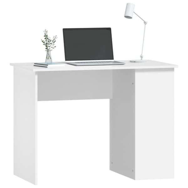 vidaXL Skrivebord hvit 100x55x75 cm konstruert tre