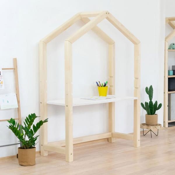 STOLLY naturligt och vitt stugbord för barn