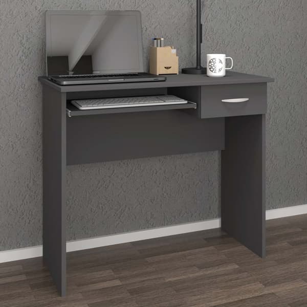 ArusaL skrivebord 1 skuff 1 hylle antracitt.