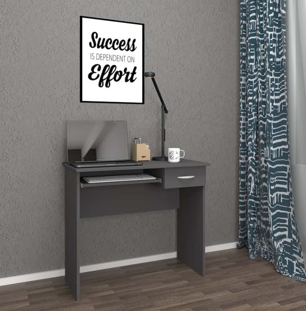 ArusaL skrivebord 1 skuff 1 hylle antracitt.