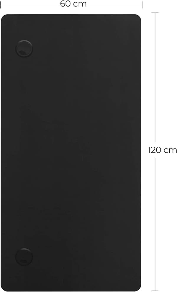 Songmics Electric Desk Top Smooth Edge Melamine Cover MDF 120x60x1.8 cm Black