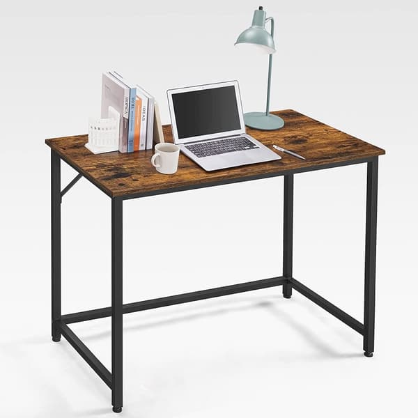 Vasagle Computer Desk, kirjoituspöytä, pieni toimistopöytä, 50 x 100 x 75 cm musta