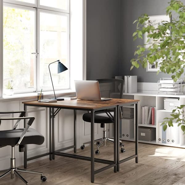 Vasagle Computer Desk, kirjoituspöytä, pieni toimistopöytä, 50 x 100 x 75 cm musta