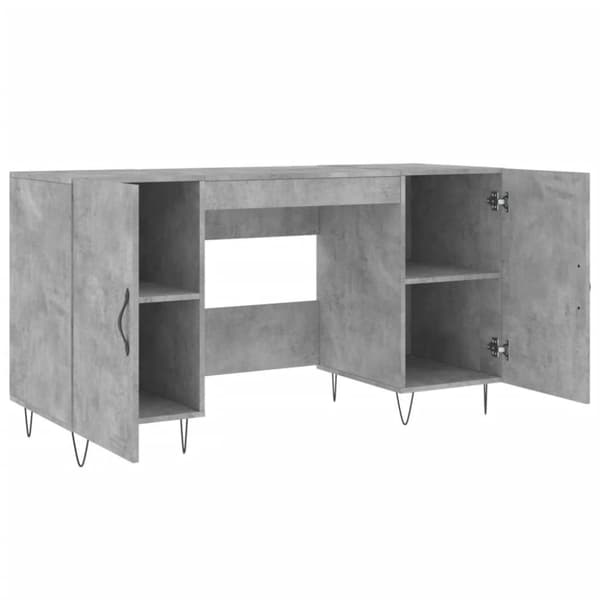 vidaXL Työpöytä betoninharmaa 140x50x75 cm tekninen puu