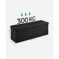 Pikkukuva 8 / 9: Istuinlaatikko - säilytyspenkki - 2 osastoa - 300 kg: n kuormakapasiteetti - musta
