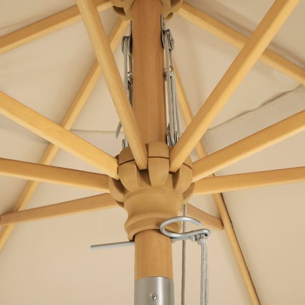 Parasol - Auringonpohja - 300 cm - puinen runko - beige