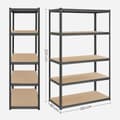 Miniatyrbillede 6 af 7: Rack Box - Cellar Rack - Med 5 niveauer - på 200 cm høj - grå