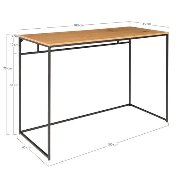 House Nordic Desk Avery Ek och svart 442758