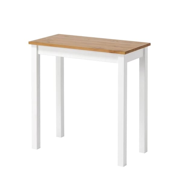 Työpöytä "Vesa" massiivimäntypuusta (White/Brown), 75 x 38 cm Korkeus 75 cm