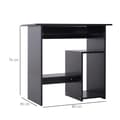 Miniatyrbild 3 av 11: Rootz Desk - Computer Table - Extendable Tabletop - Office Table - PC Table - Black/White - Processed Wood