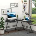 Miniatyrbild 3 av 10: Rootz Desk - Office Desk - Gaming Desk - L Shape Desk - Black - 210 x 50 x 73.5 cm