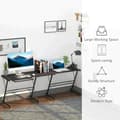 Miniatyrbild 10 av 10: Rootz Desk - Office Desk - Gaming Desk - L Shape Desk - Black - 210 x 50 x 73.5 cm