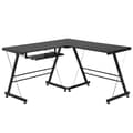 Miniatyrbild 1 av 10: Rootz Desk - Office Desk - Gaming Desk - L Shape Desk - Black - 210 x 50 x 73.5 cm