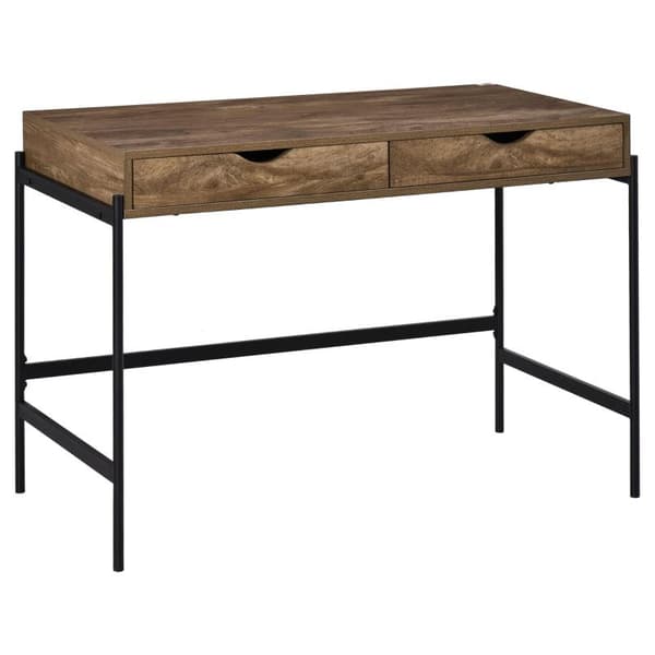 Rootz-tietokonepöytä - Teollisuustyylinen työpöytä - Toimistopöytä ja laatikot - Koti - Toimisto - MDF Metalli - Ruskea/Musta - 110 x 55 x 75 cm