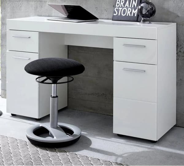 Rootz Desk - Työpöytä - Tietokonepöytä - Valkoinen - 120 x 76 x 41 cm